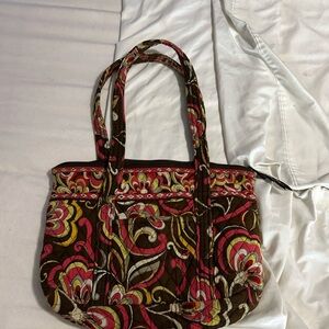 Vera Bradley Vibrant Brown and Pink Tote